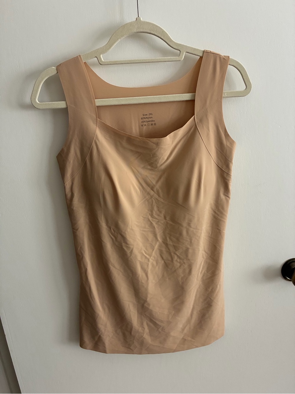 Built-In Support Tank Top - Cream - Picture 3 of 8